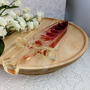 Resin Dagger Decorative Tray in Amber and Ruby